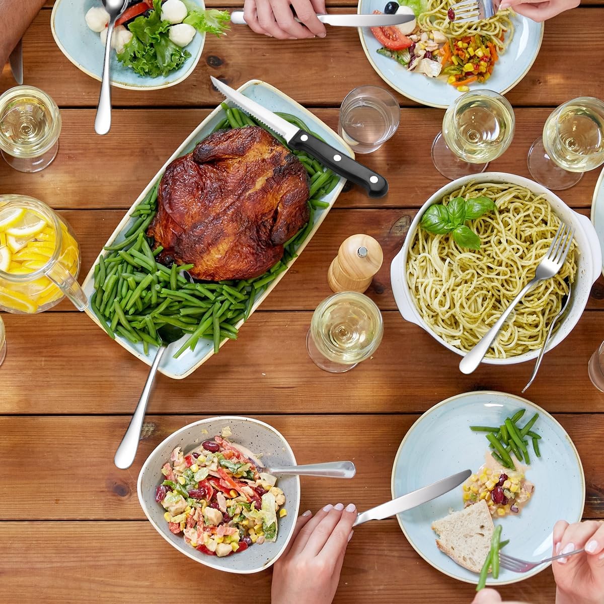 12-Piece Stainless Steel Camping Cutlery Set