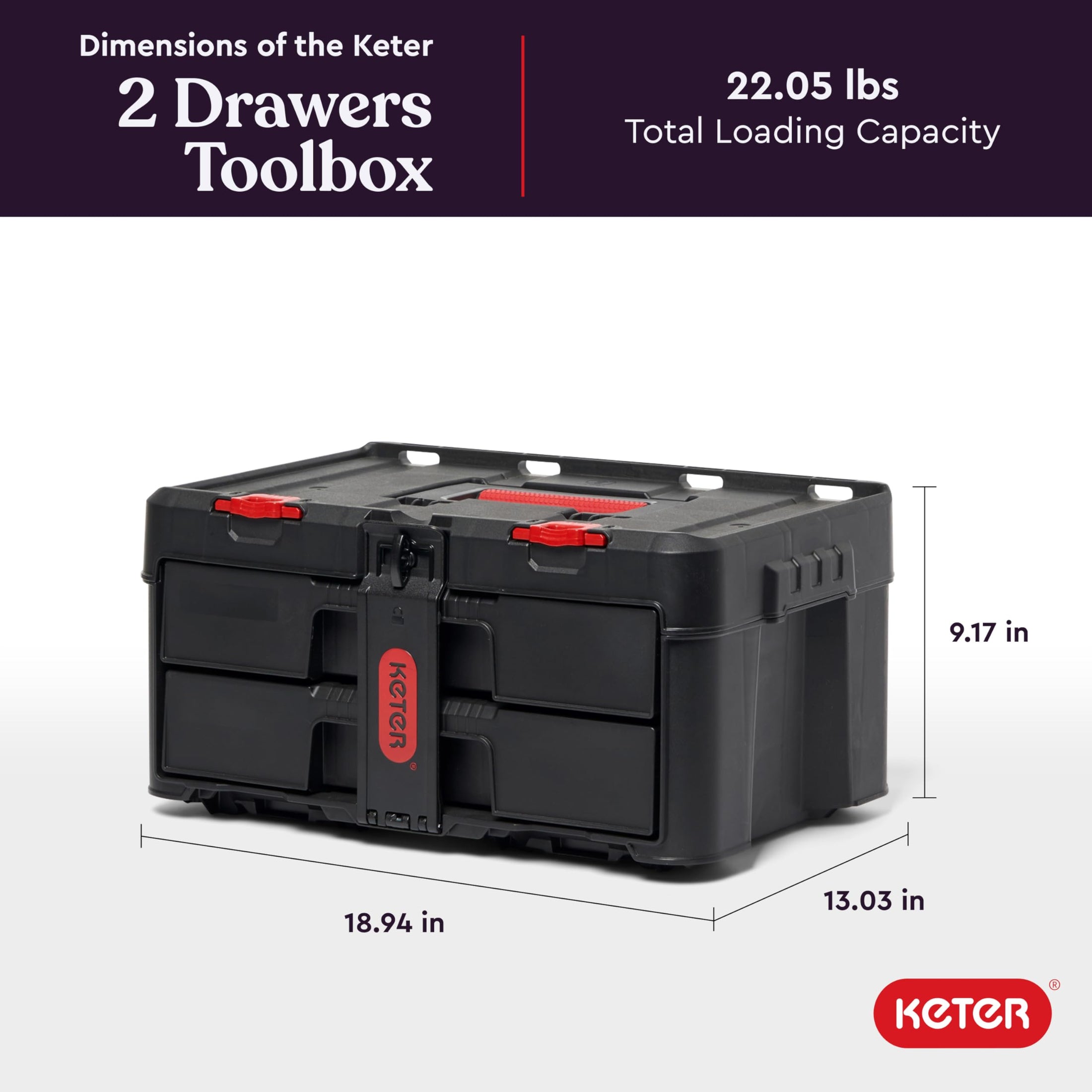 Keter Stack-n-Roll Modular Tools Organizer