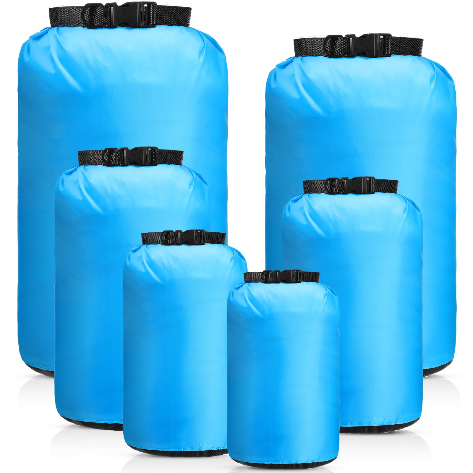 GliCraft 6 Pcs Waterproof Dry Bag Set for Kayaking & Camping