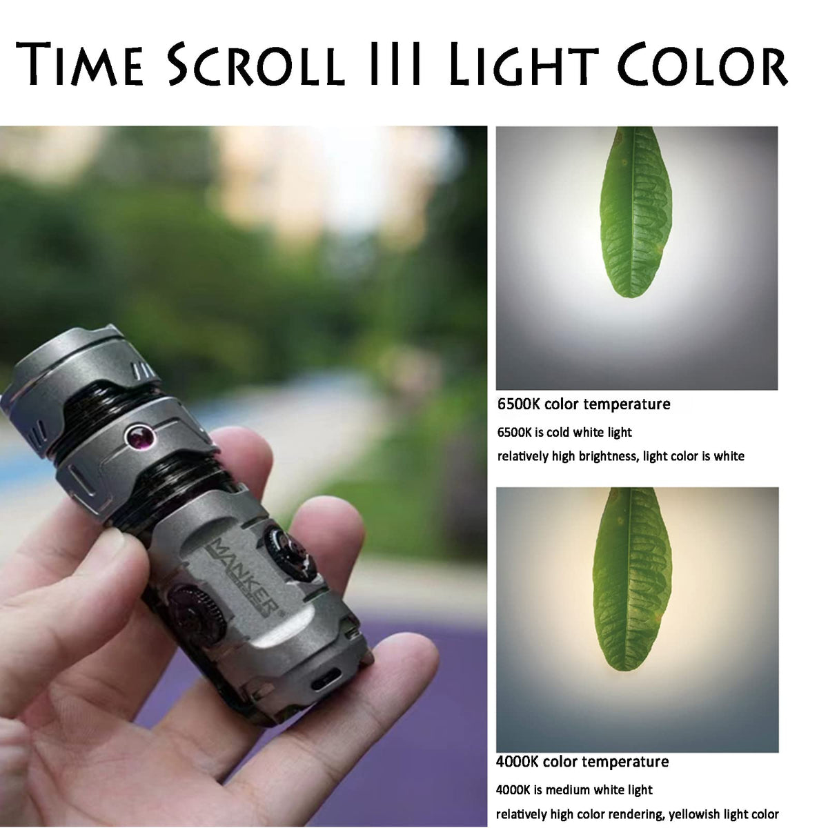 2500-Lumen Titanium LED Pocket Flashlight
