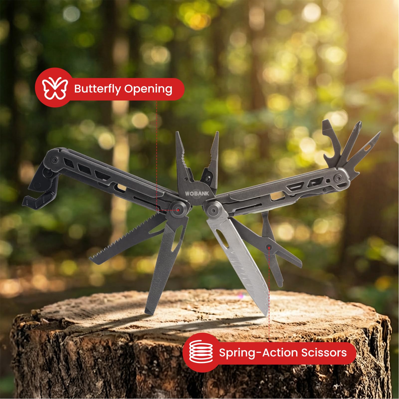 Stainless Steel Camping Multitool with Pliers