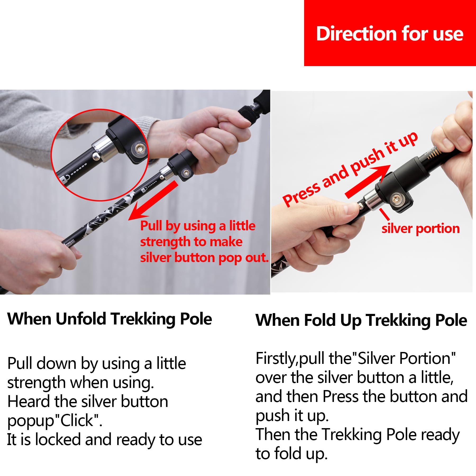 A ALAFEN 7075 Aluminum Collapsible Ultralight Trekking Pole