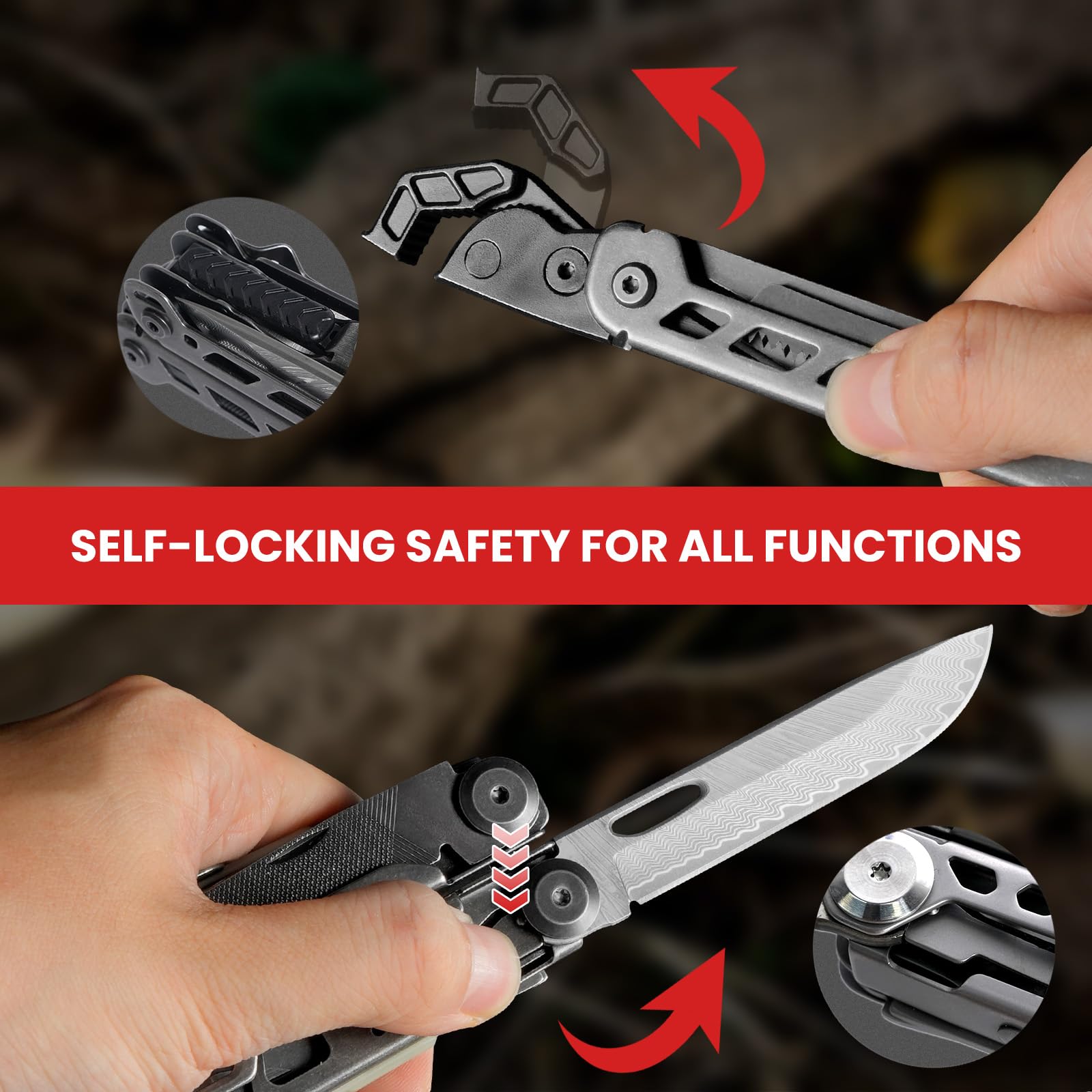 Stainless Steel Camping Multitool with Pliers
