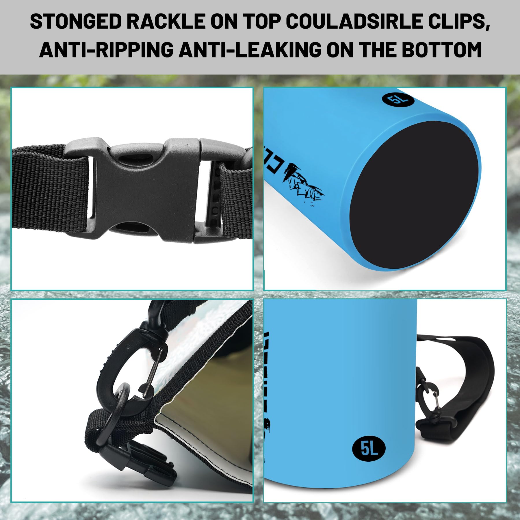 2L Lightweight Waterproof Roll-Top Dry Bag