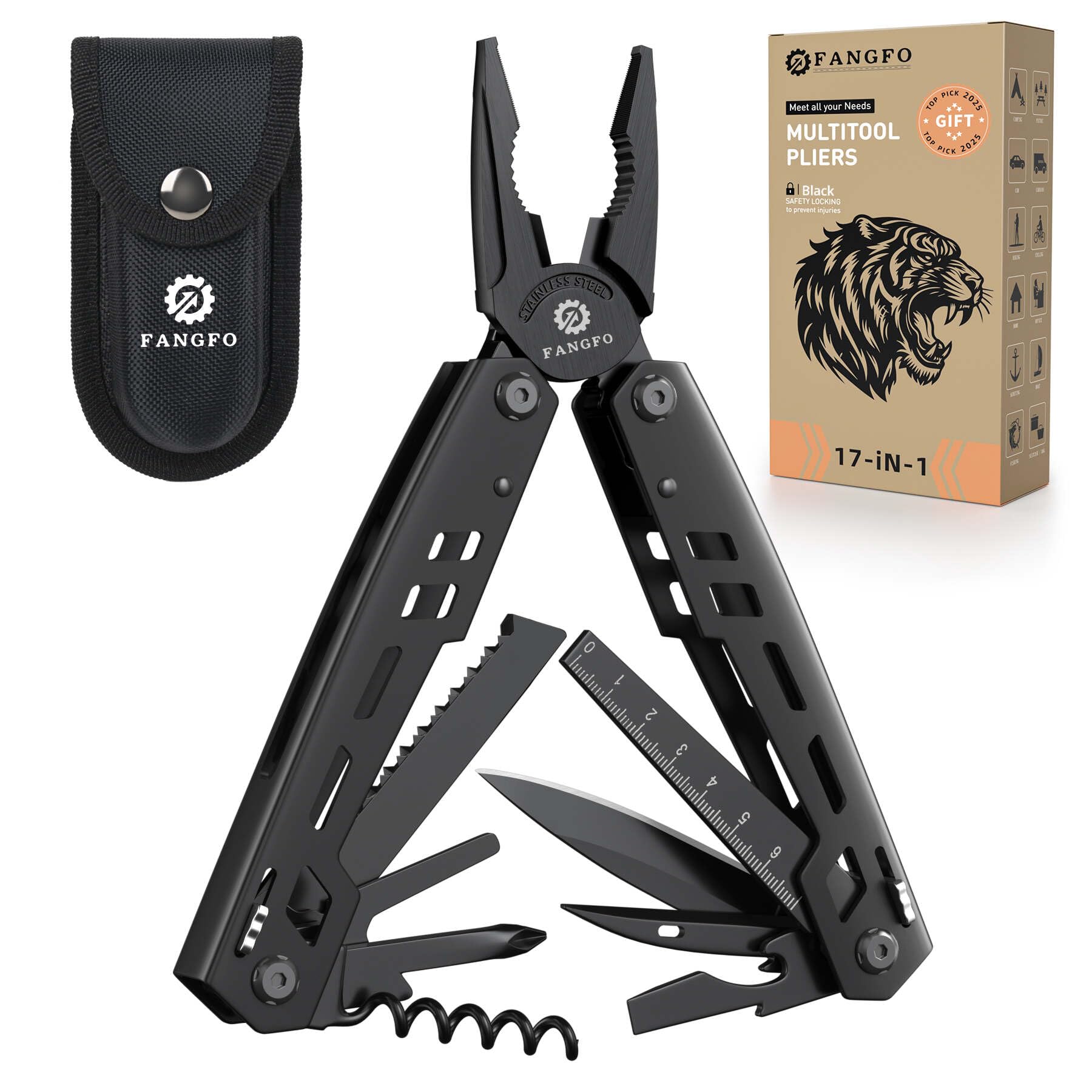 17-in-1 Stainless Steel Outdoor Multitool