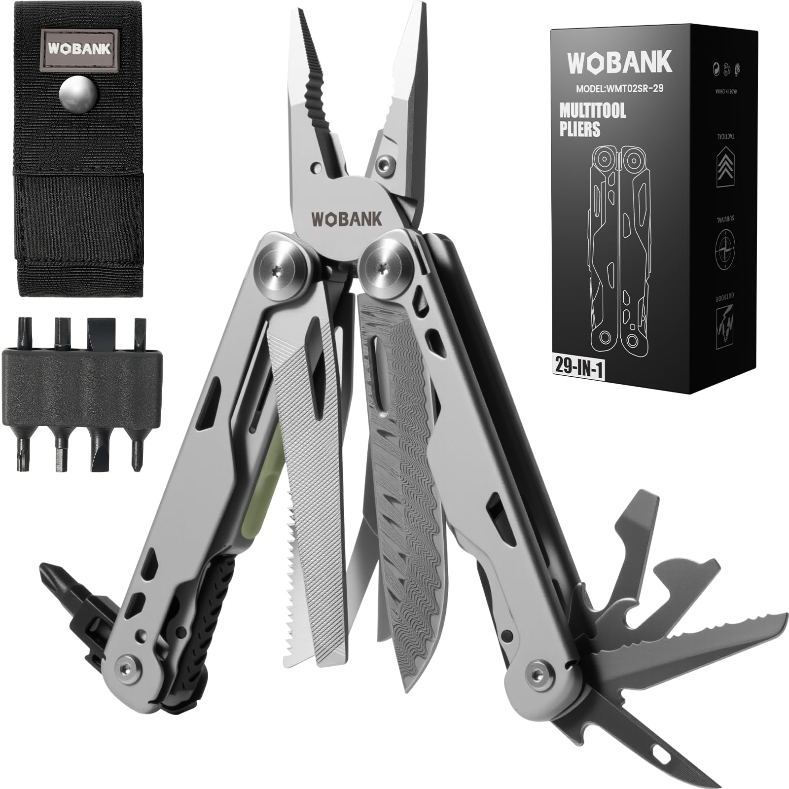 Stainless Steel Camping Multitool with Pliers