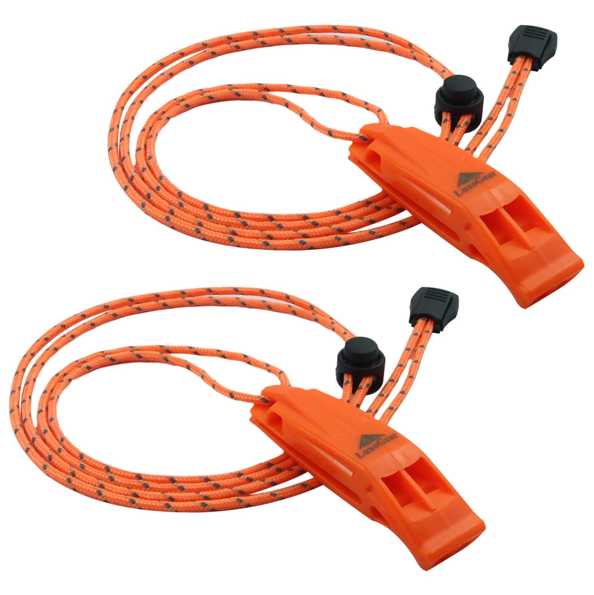 2-Pack Emergency Survival Whistles with Lanyards