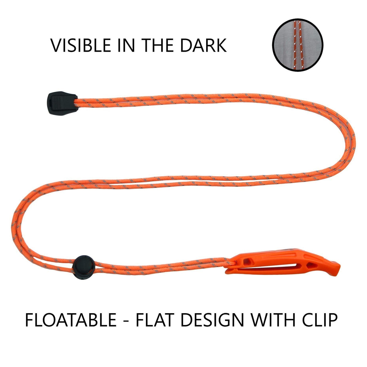 2-Pack Emergency Survival Whistles with Lanyards
