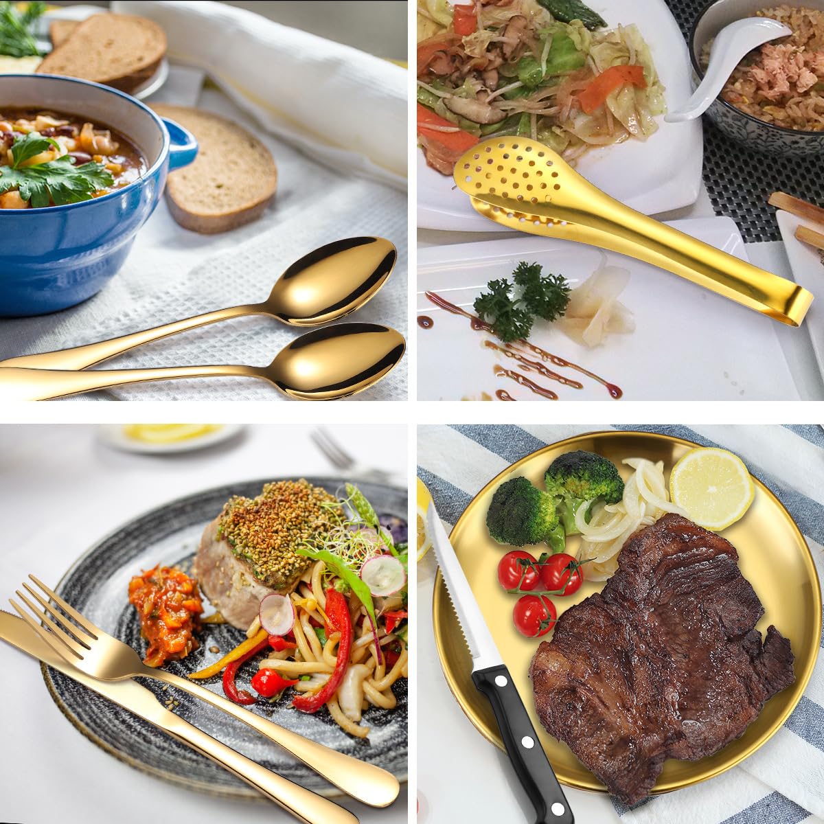 12-Piece Stainless Steel Camping Cutlery Set