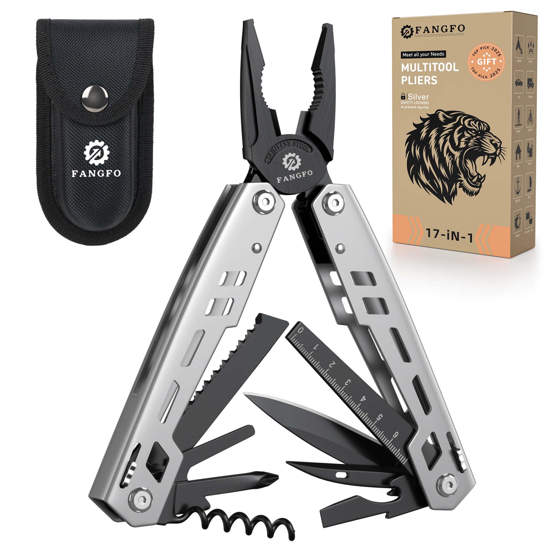 17-in-1 Stainless Steel Outdoor Multitool