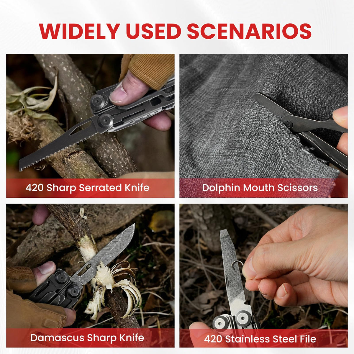 Stainless Steel Camping Multitool with Pliers