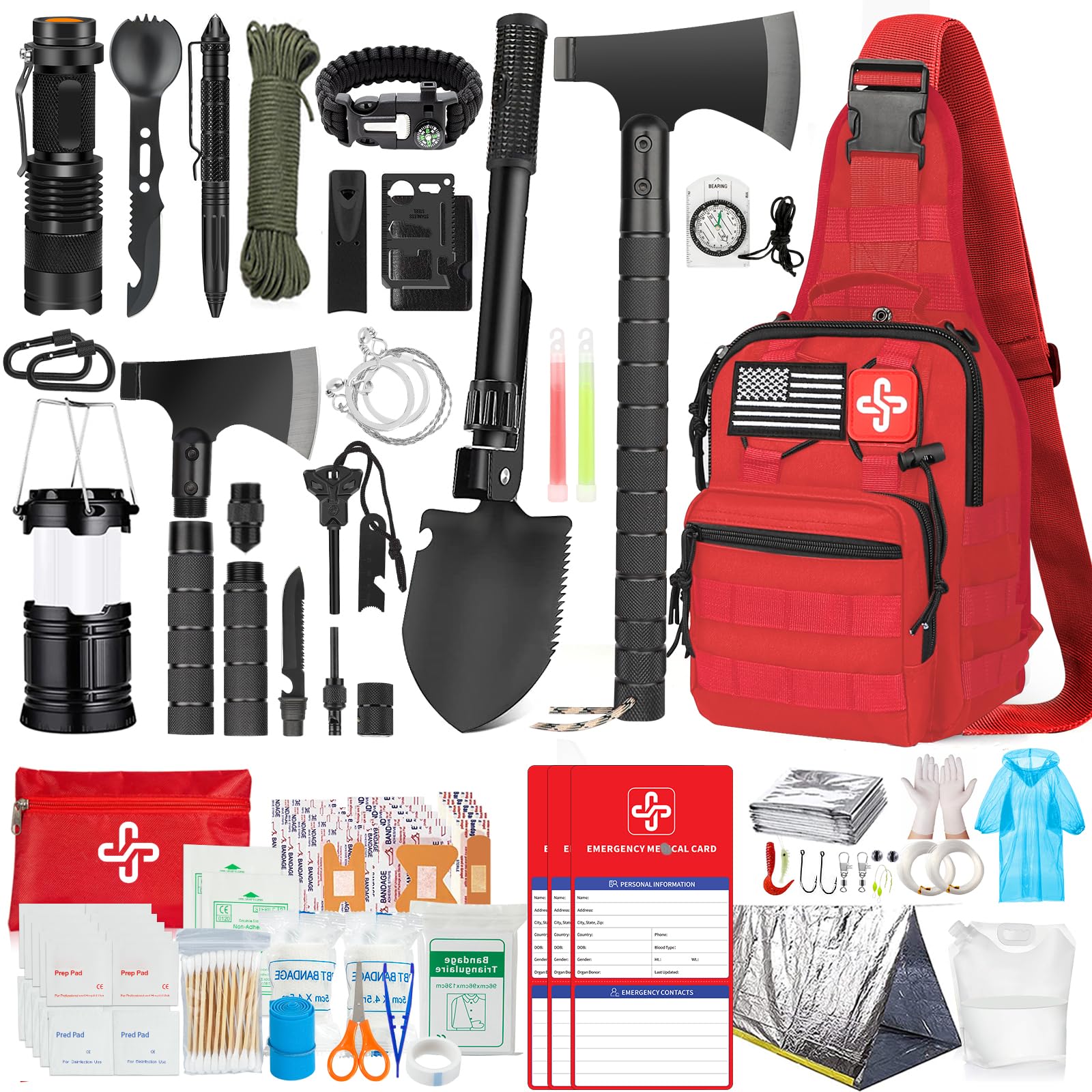 262-Piece Outdoor Survival & First Aid Kit