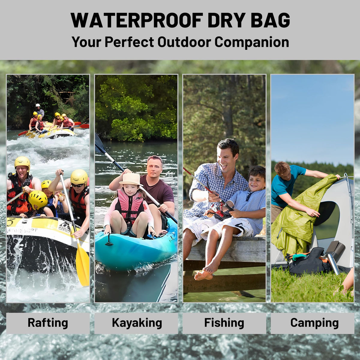 2L Lightweight Waterproof Roll-Top Dry Bag
