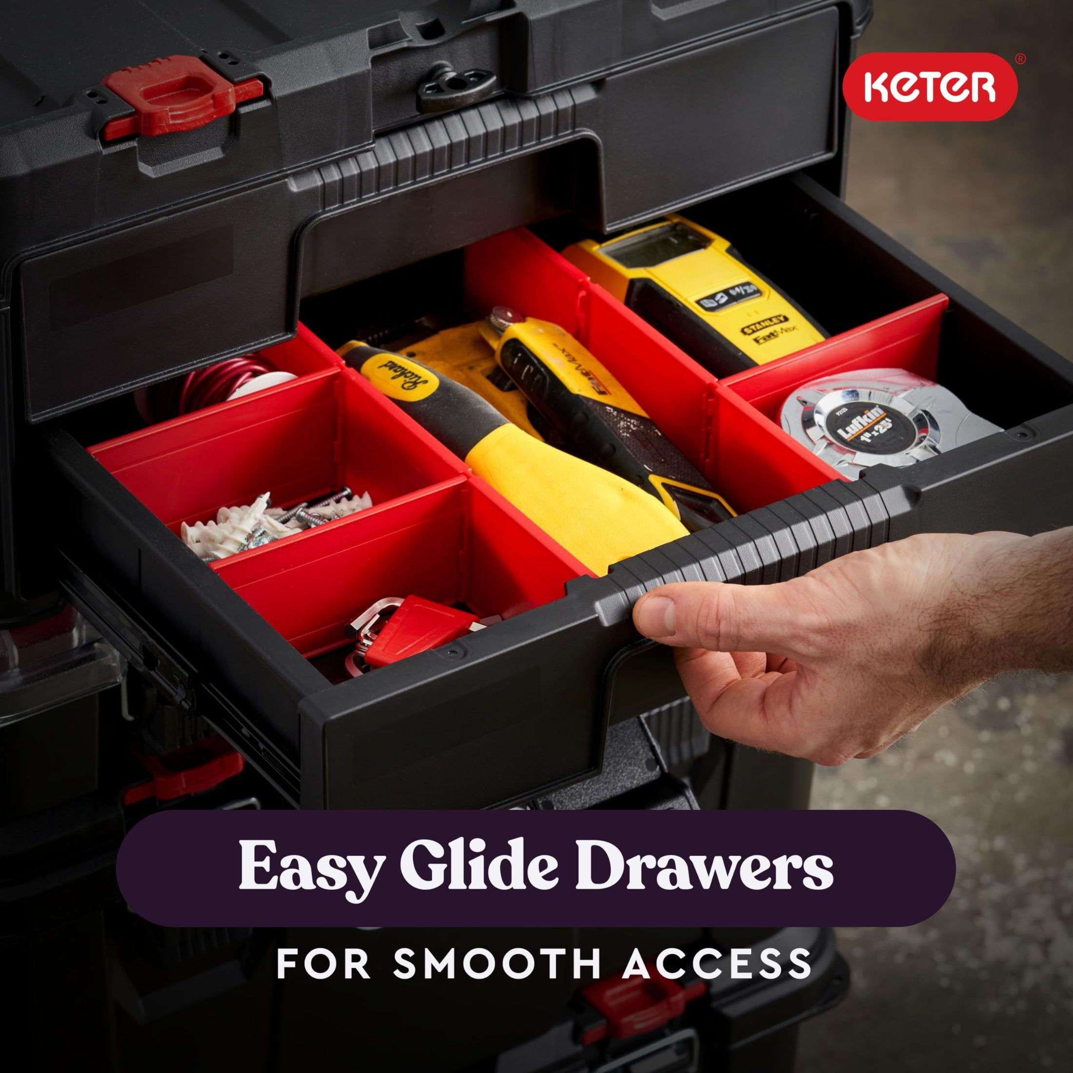 Keter Stack-n-Roll Modular Tools Organizer
