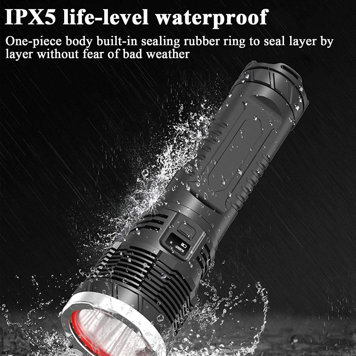 Rechargeable High-Lumen Zoomable LED Flashlight – 5 Modes