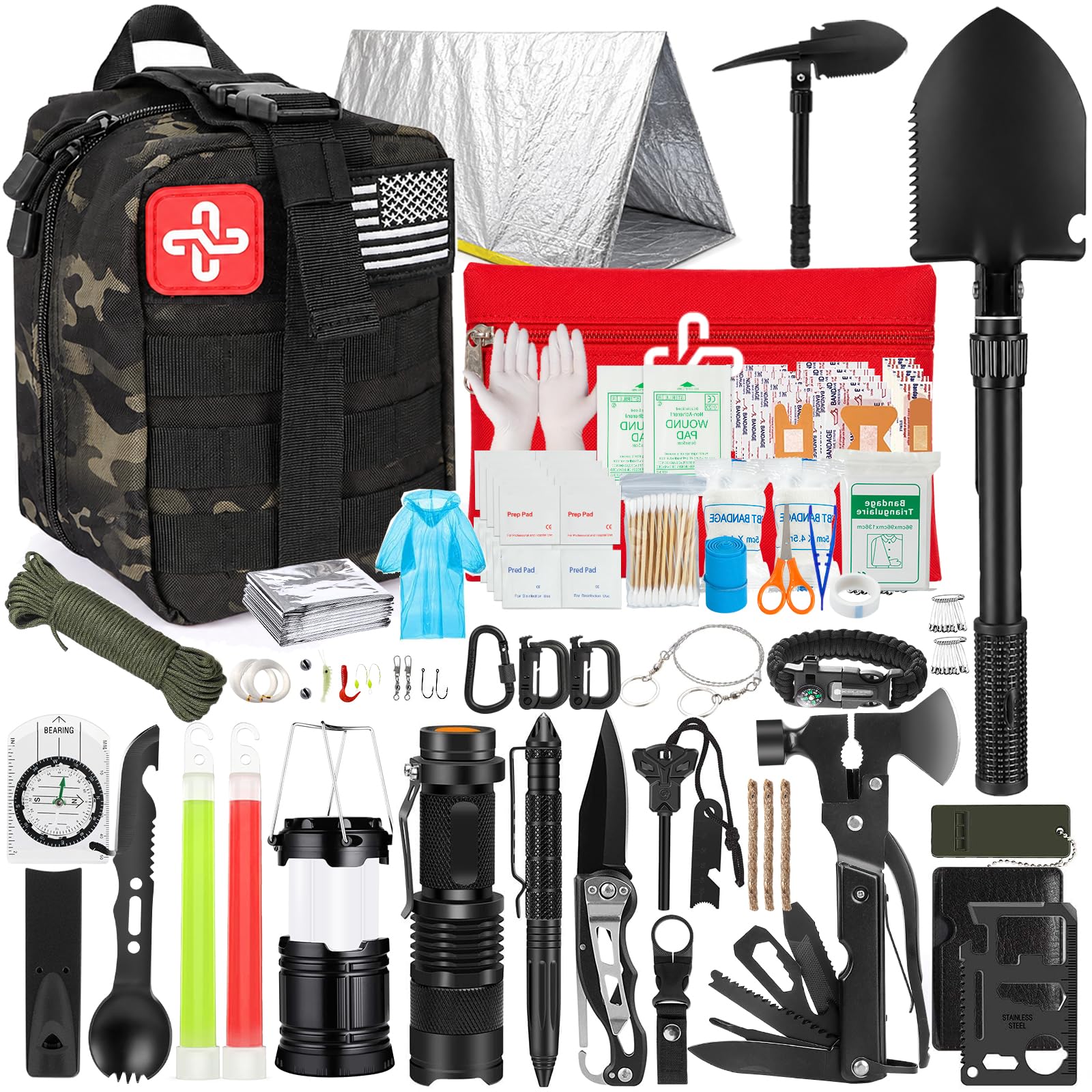 250-Piece Outdoor Survival & First Aid Kit