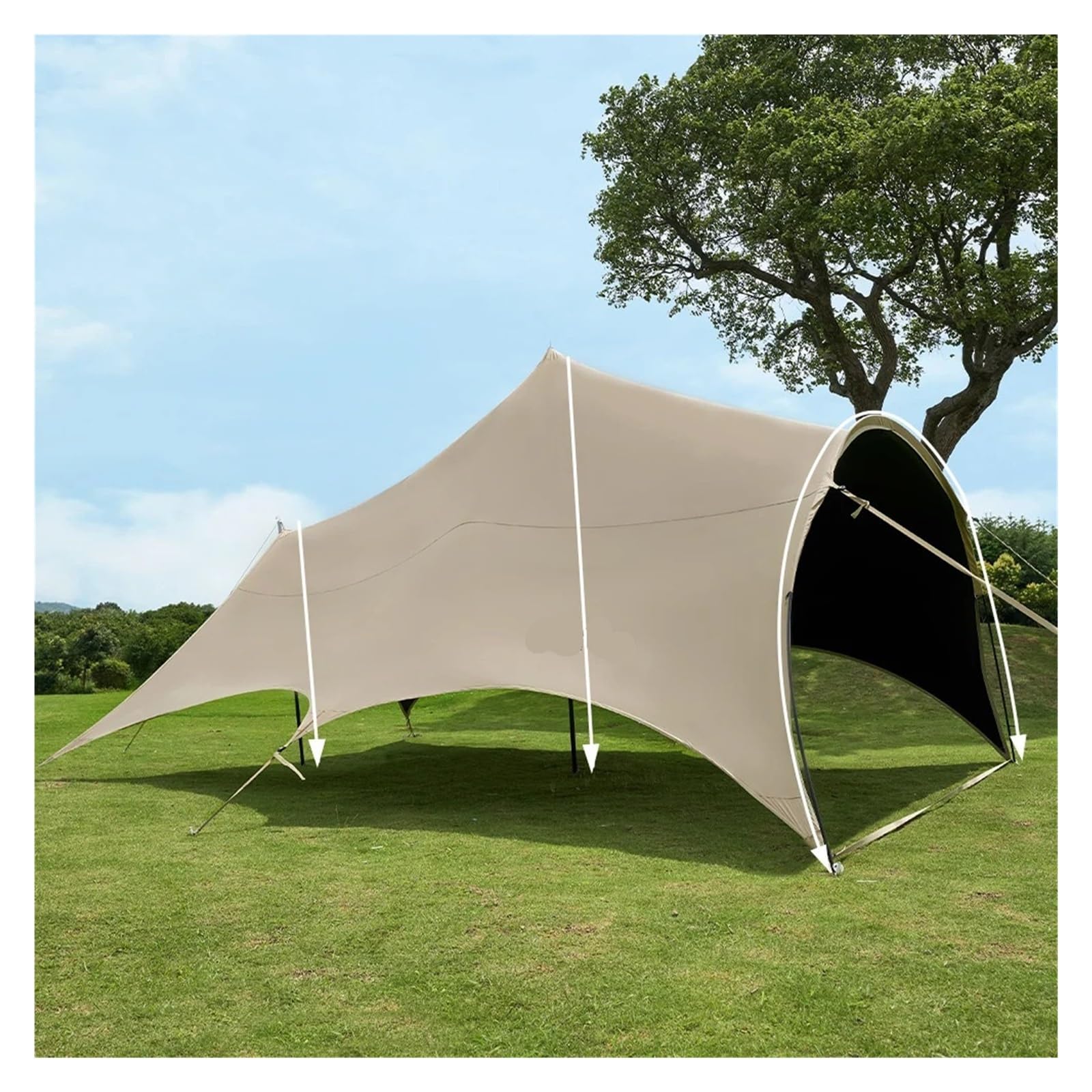 Waterproof Hexagonal Camping Tarp & Sun Shelter