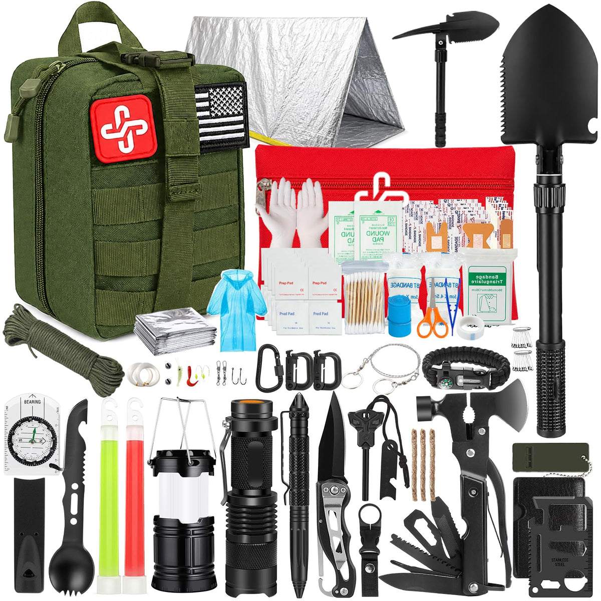 250-Piece Outdoor Survival & First Aid Kit