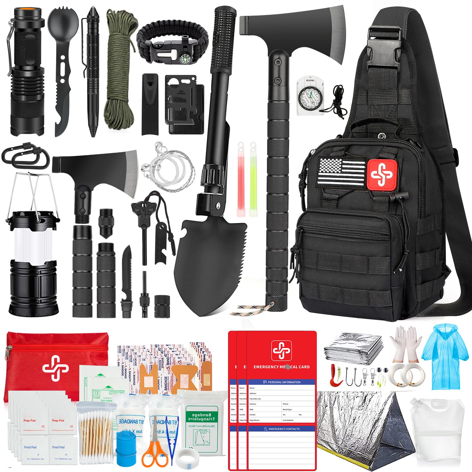 262-Piece Outdoor Survival & First Aid Kit