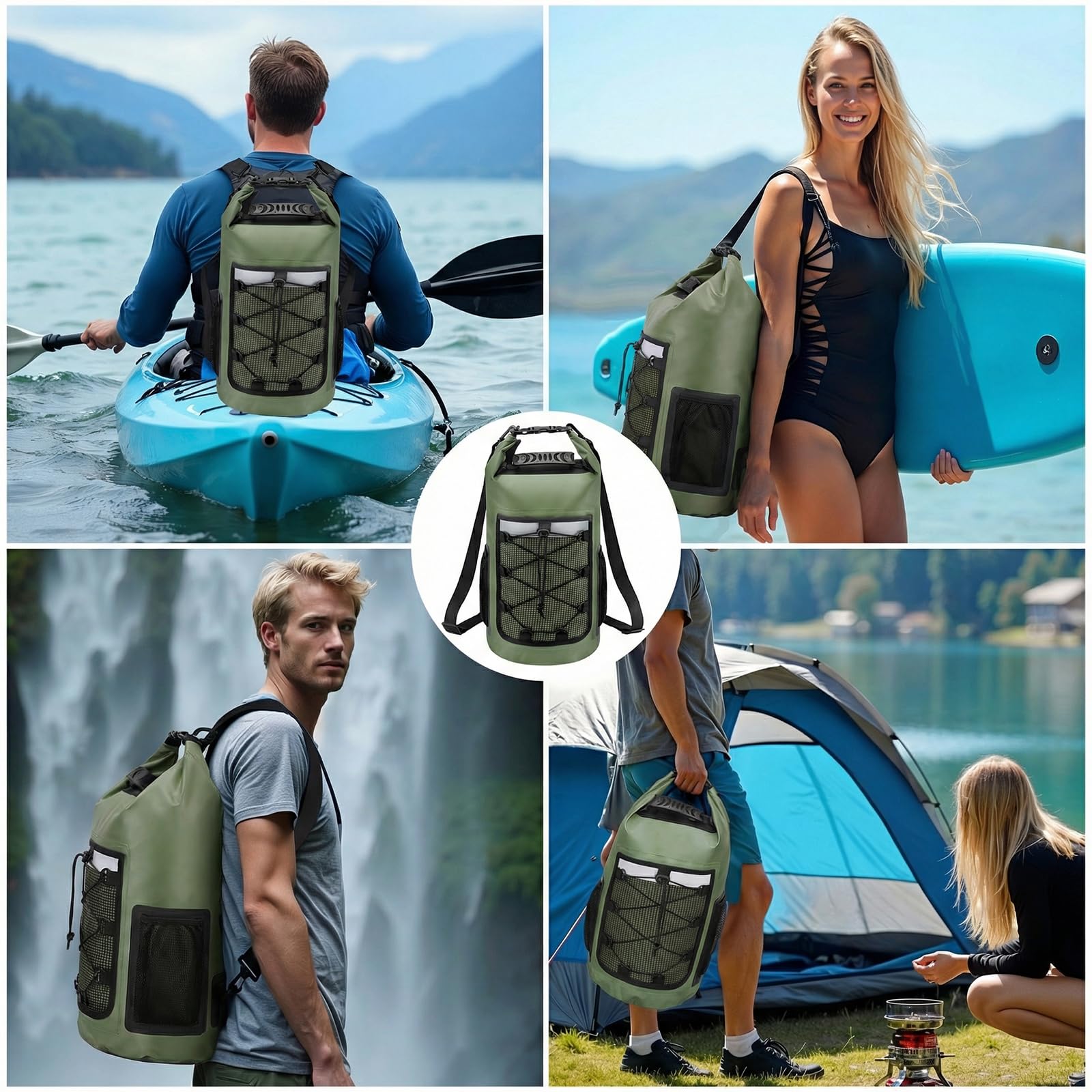 Pimoys Dry Bag, 25L Waterproof Backpack